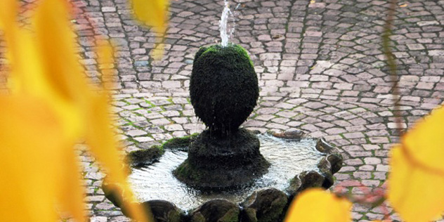 Brunnen im Kloster Triefenstein,© Christusträgerbruderschaft / Kloster Triefenstein